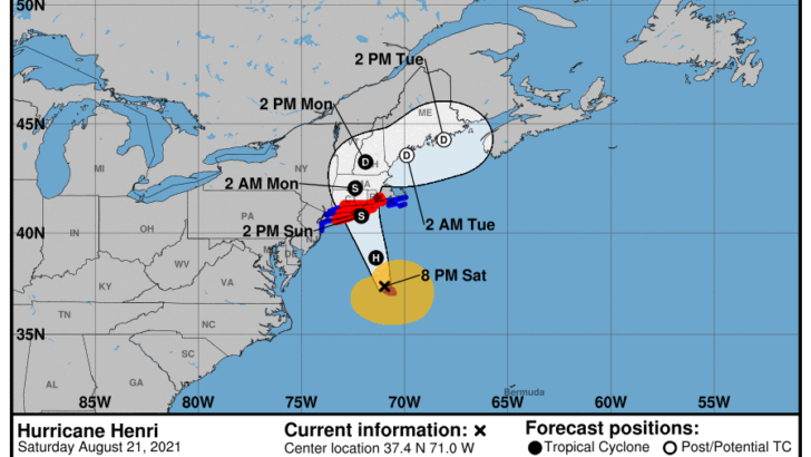 Eversource Increases Number of Possible Power Outages as Connecticut Braces for Hurricane Henri, restorations could go 8 to 21 days